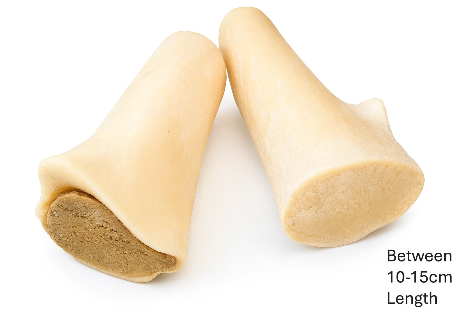 Two Large Dog Marrow Bones Chicken & Beef Filling Chew Treat Snack Protein Meaty