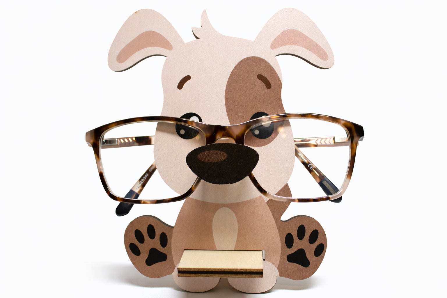 Eyeware Glassess Holder Bedside Table Glasses Holder Gift for Dog & Book Lovers