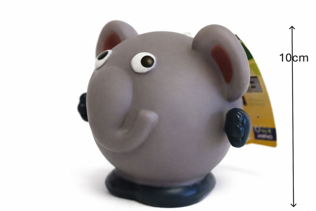 Squeaky Dog Chew Fetch Toy Safari Style: Elephant, Tiger Giraffe Puppy Toy