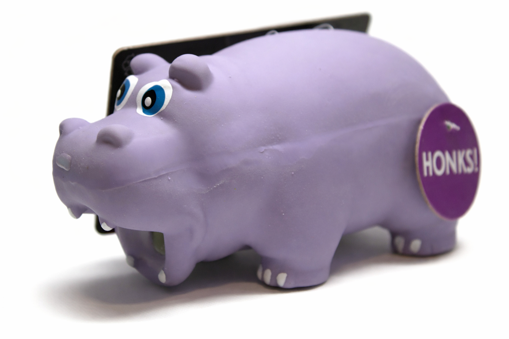 Honking Latex Dog Chew Fetch Toy:Pig Hippo Vinyl Puppy Toy with Squeak
