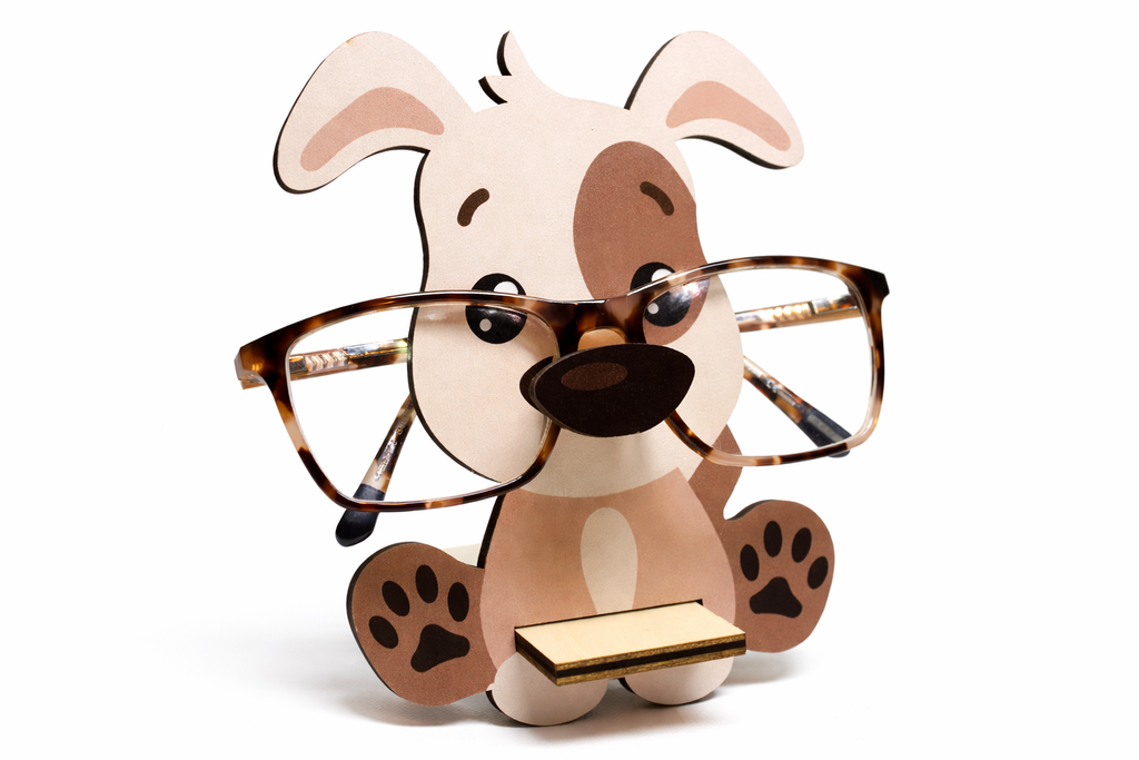 Eyeware Glassess Holder Bedside Table Glasses Holder Gift for Dog & Book Lovers