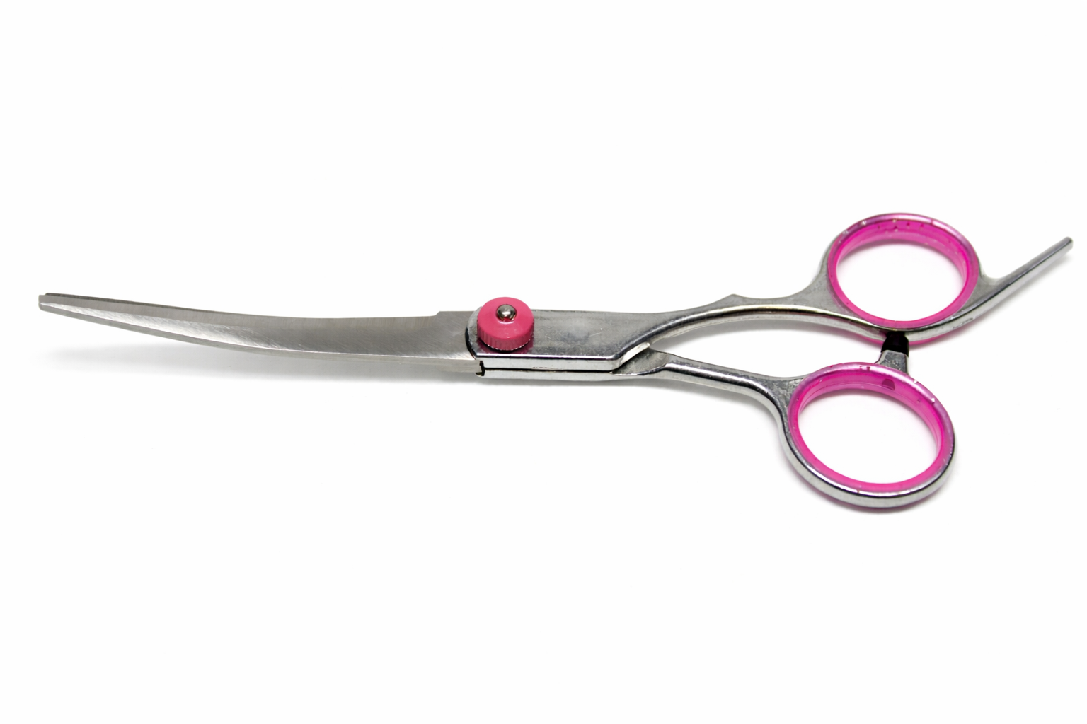 Dog Grooming Scissors Set of 2 Professional Curved & Thinning Pink Ergonomic for Dogs