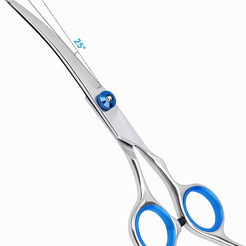 Pet/Dog Professional Grooming Curved Scissors Round Tip for Dog Safety