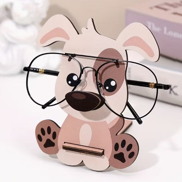 Eyeware Glassess Holder Bedside Table Glasses Holder Gift for Dog & Book Lovers