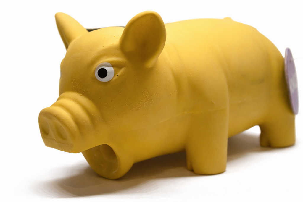 Honking Latex Dog Chew Fetch Toy:Pig Hippo Vinyl Puppy Toy with Squeak