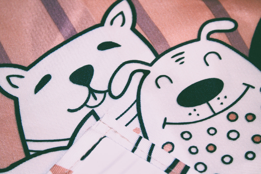 Dog Groomer's Professional Green Apron Waterproof Adjustable Strap Cartoon Dog