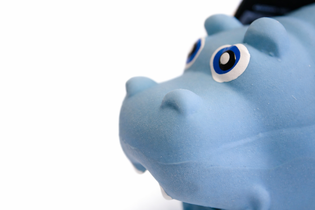 Honking Latex Dog Chew Fetch Toy:Pig Hippo Vinyl Puppy Toy with Squeak