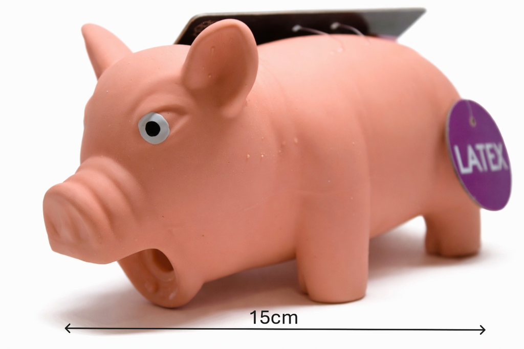 Honking Latex Dog Chew Fetch Toy:Pig Hippo Vinyl Puppy Toy with Squeak