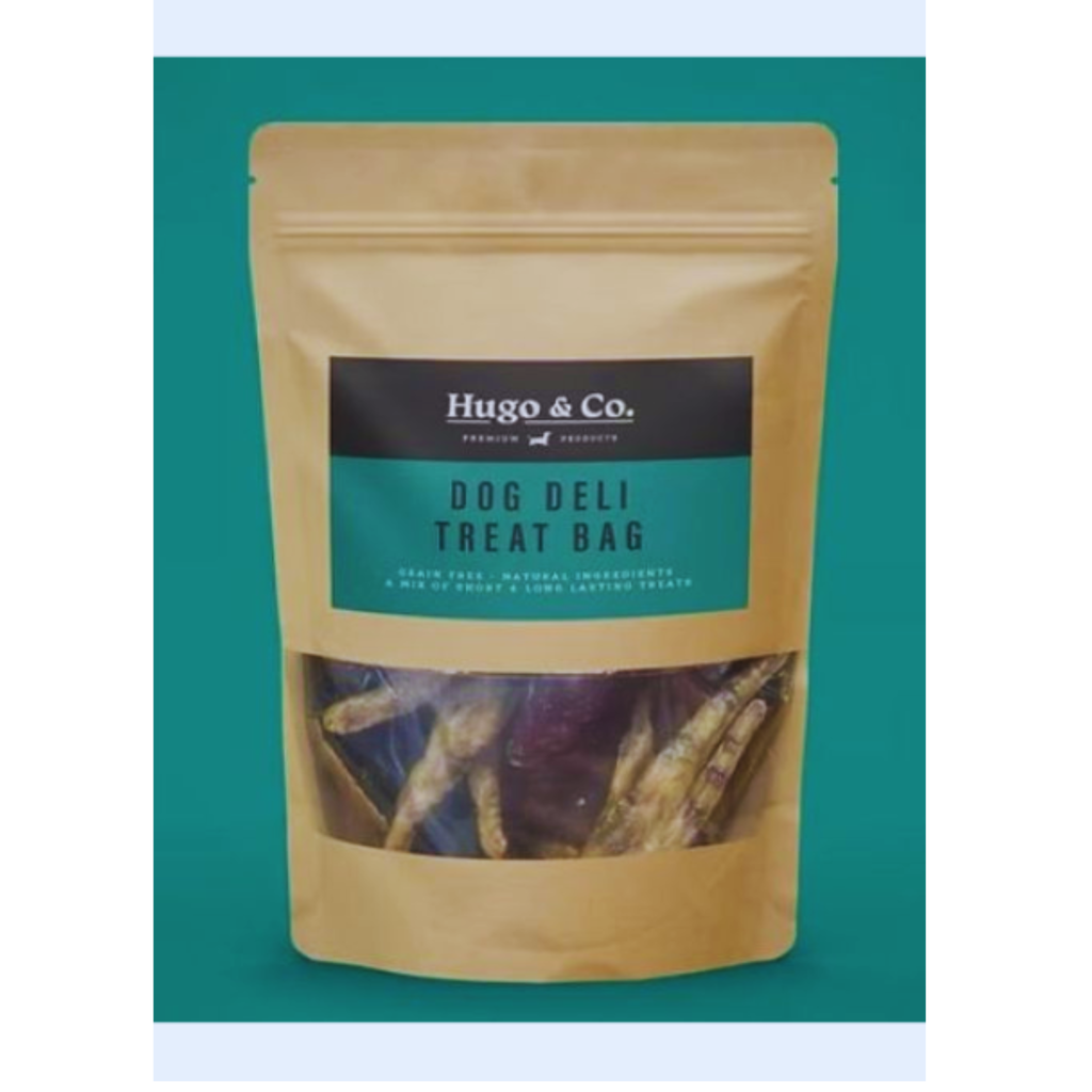 Dog Deli Treat Bag 100% Natural 235g Chicken Black Pudding Beef Pigs Ear Sausages