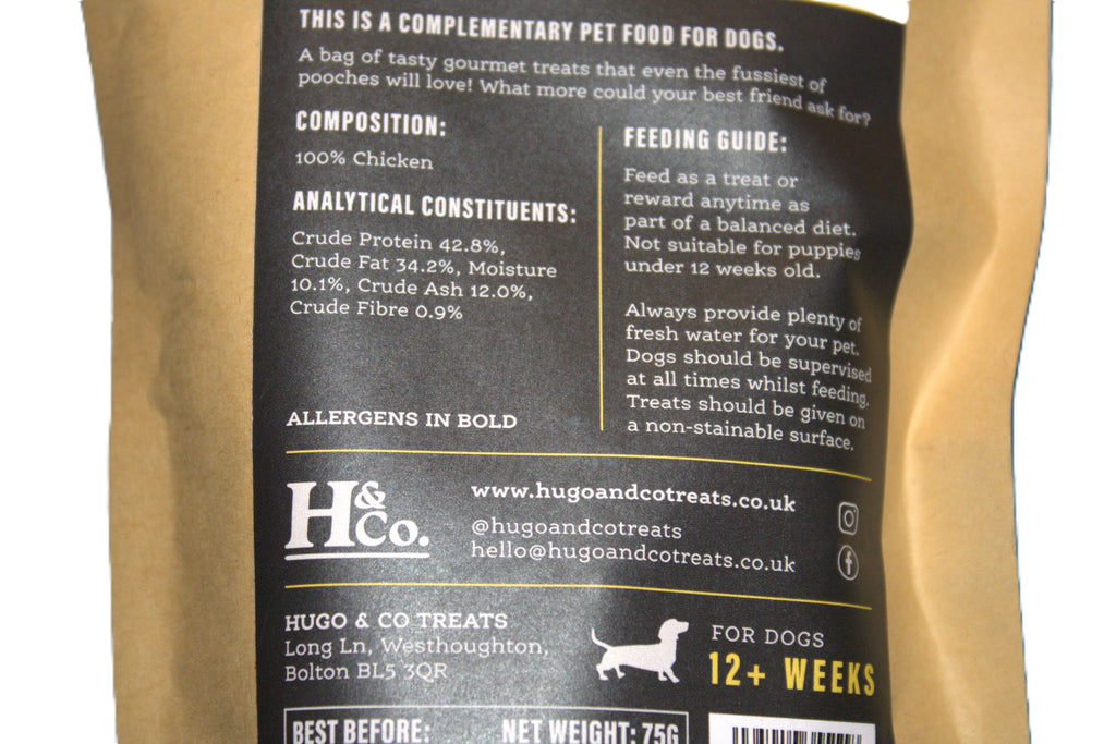 Chicken Feet Dog Treats. Premium product. 100% Natural 75g