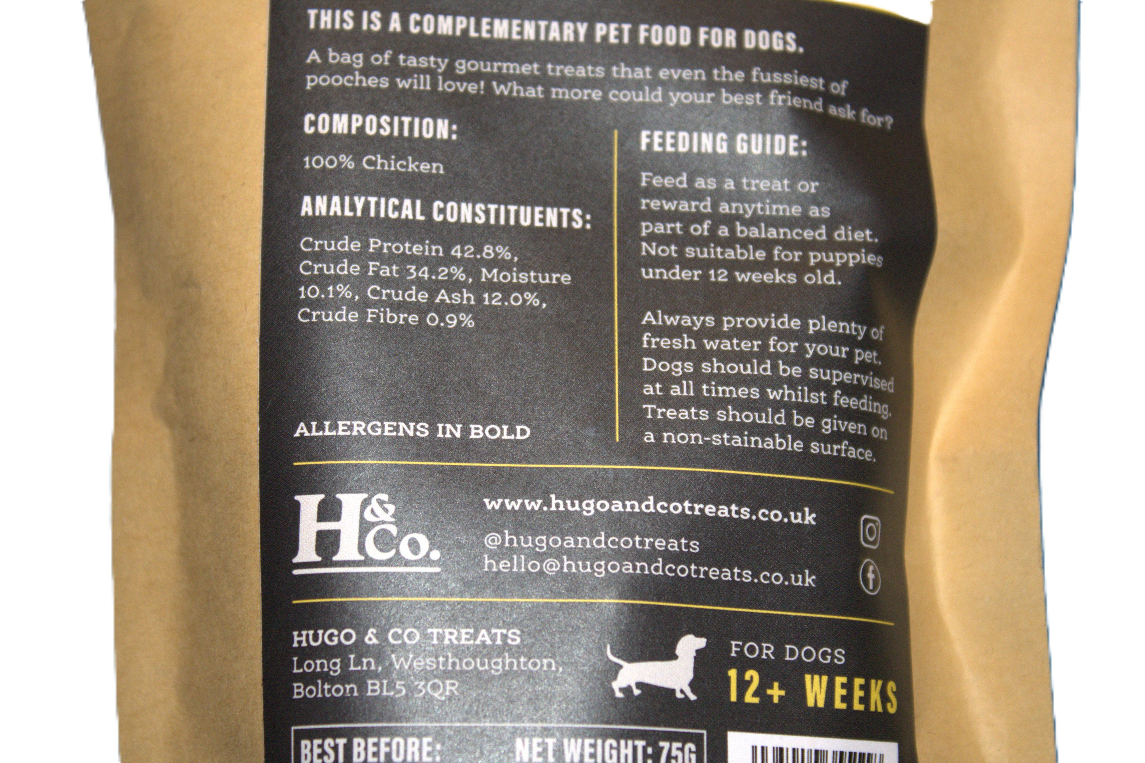 Chicken Feet Dog Treats. Premium product. 100% Natural 75g