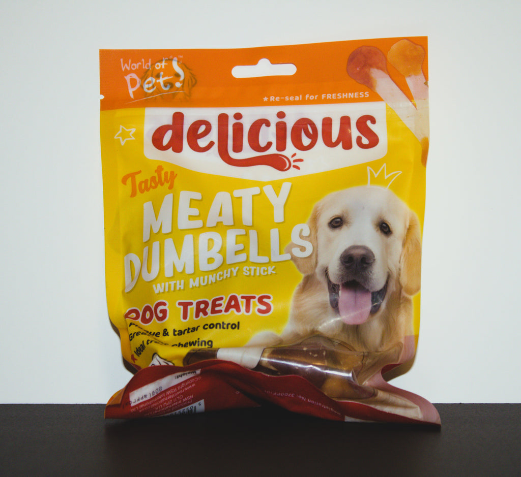 2-PACK Chicken & Duck Dumbbells Dog Chew Treats Meaty Puppy Snack Soft Protein