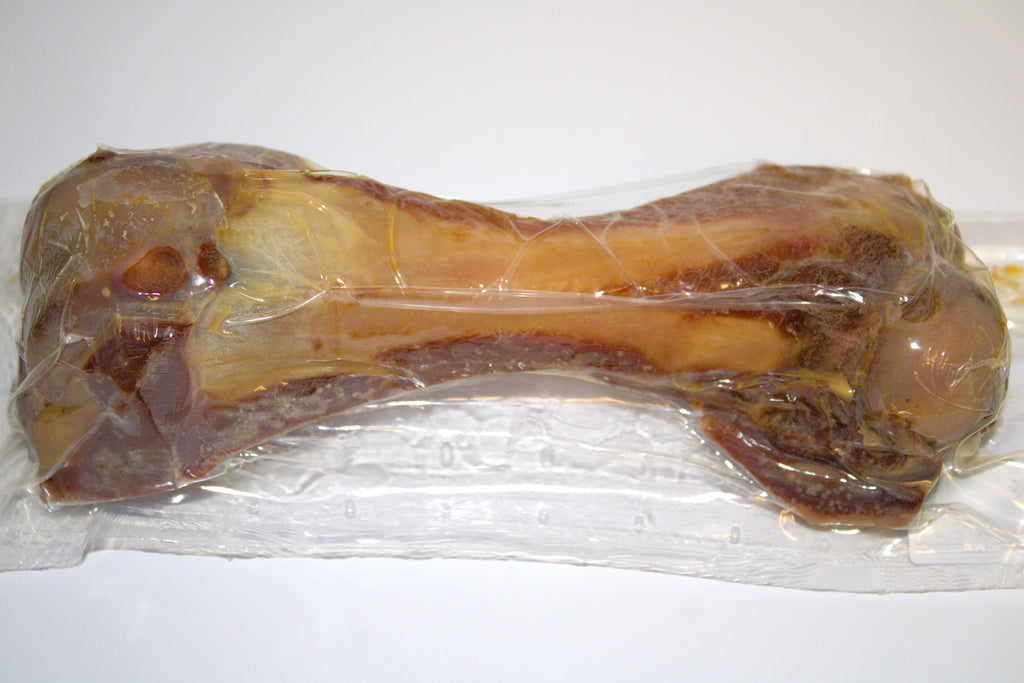 TWO LARGE Serrano Ham BONE Dog Chew Treat Snack Natural High Protein MEATY