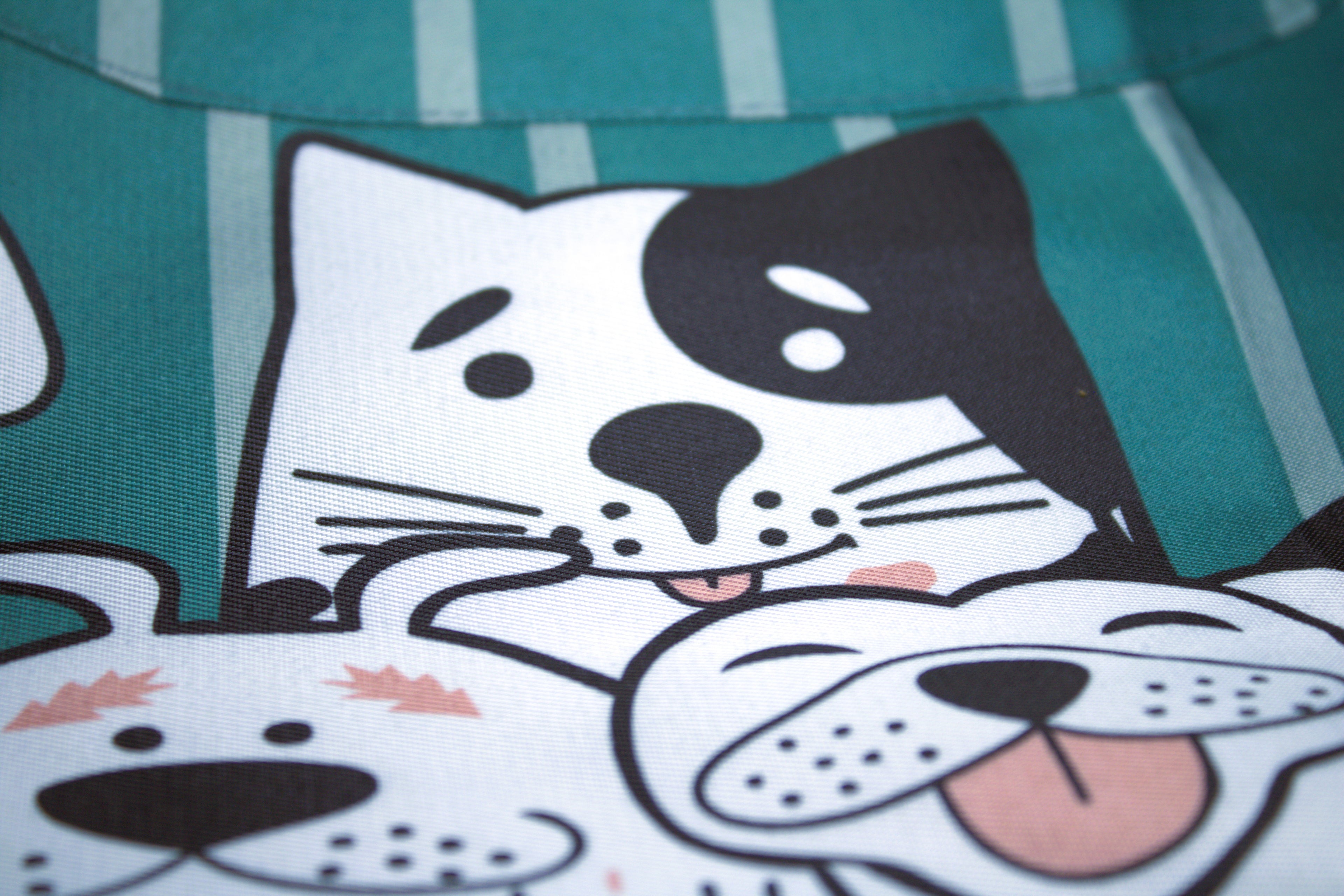 Dog Groomer's Professional Green Apron Waterproof Adjustable Strap Cartoon Dog