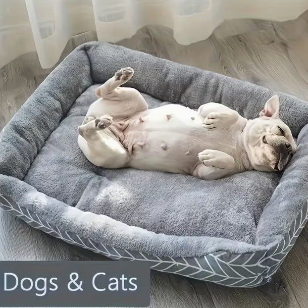 Pet Dog Bed Cat Soft Plush Thick Washable Puppy Cushion Warm Pet