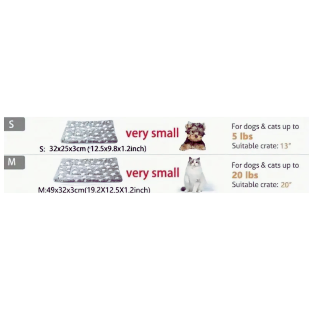 Pet Mat Blanket Soft Plush Comfy Thick Warm Machine-Washable Grey (Size M)