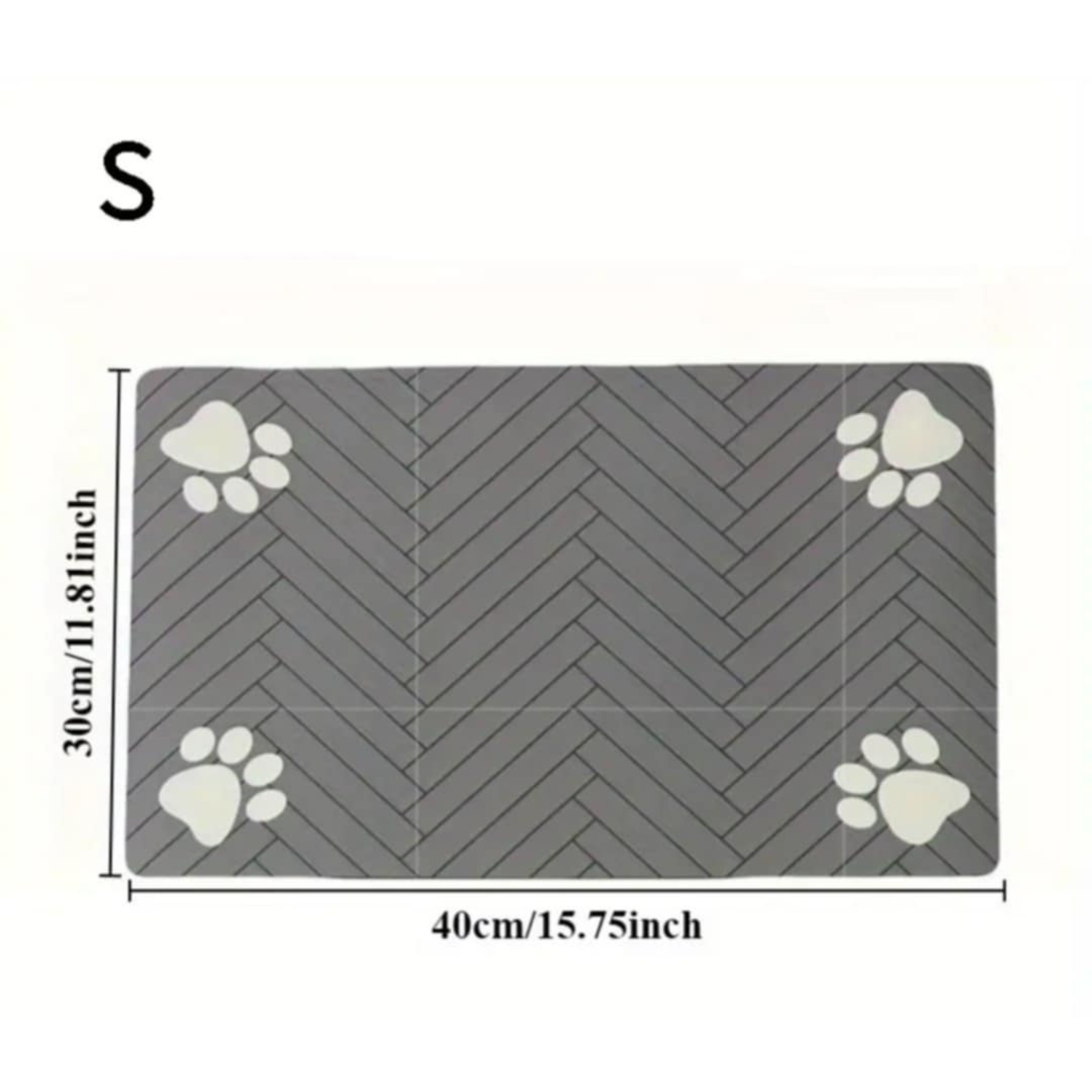 Quick Dry Matt Waterproof Easy to Clean Grey (Size S) (40/29 cm)(7.87/11.47 inc)