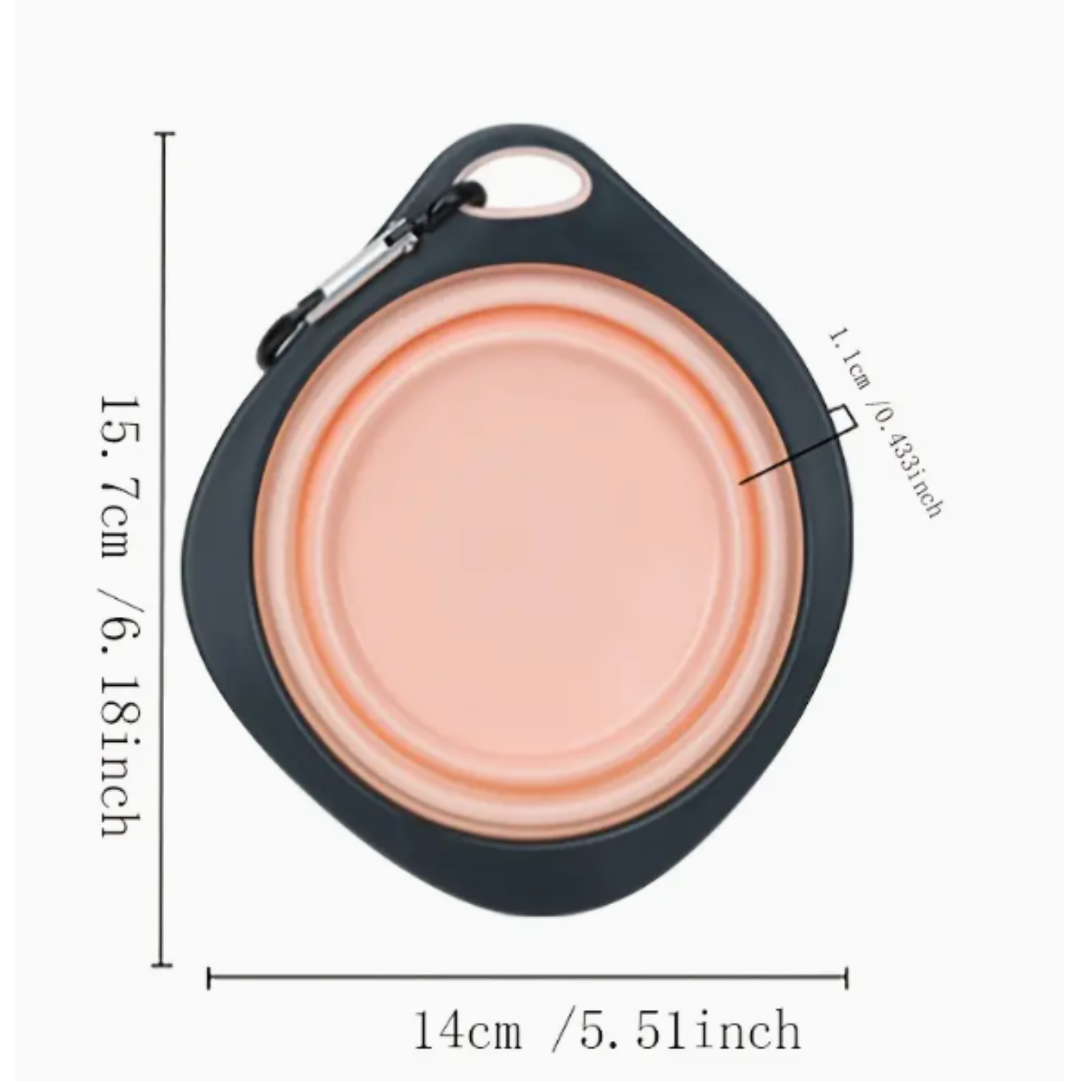 Portable Pet Bowl for Water or Pet Food Collapsable Green