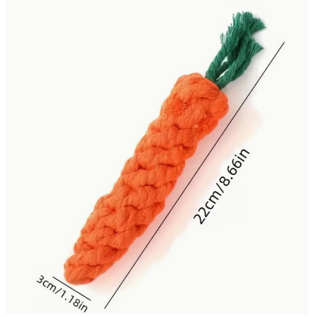 Pet Toy  Durable Carrot Rope for Agrresive Chewers Dog Chew Toy