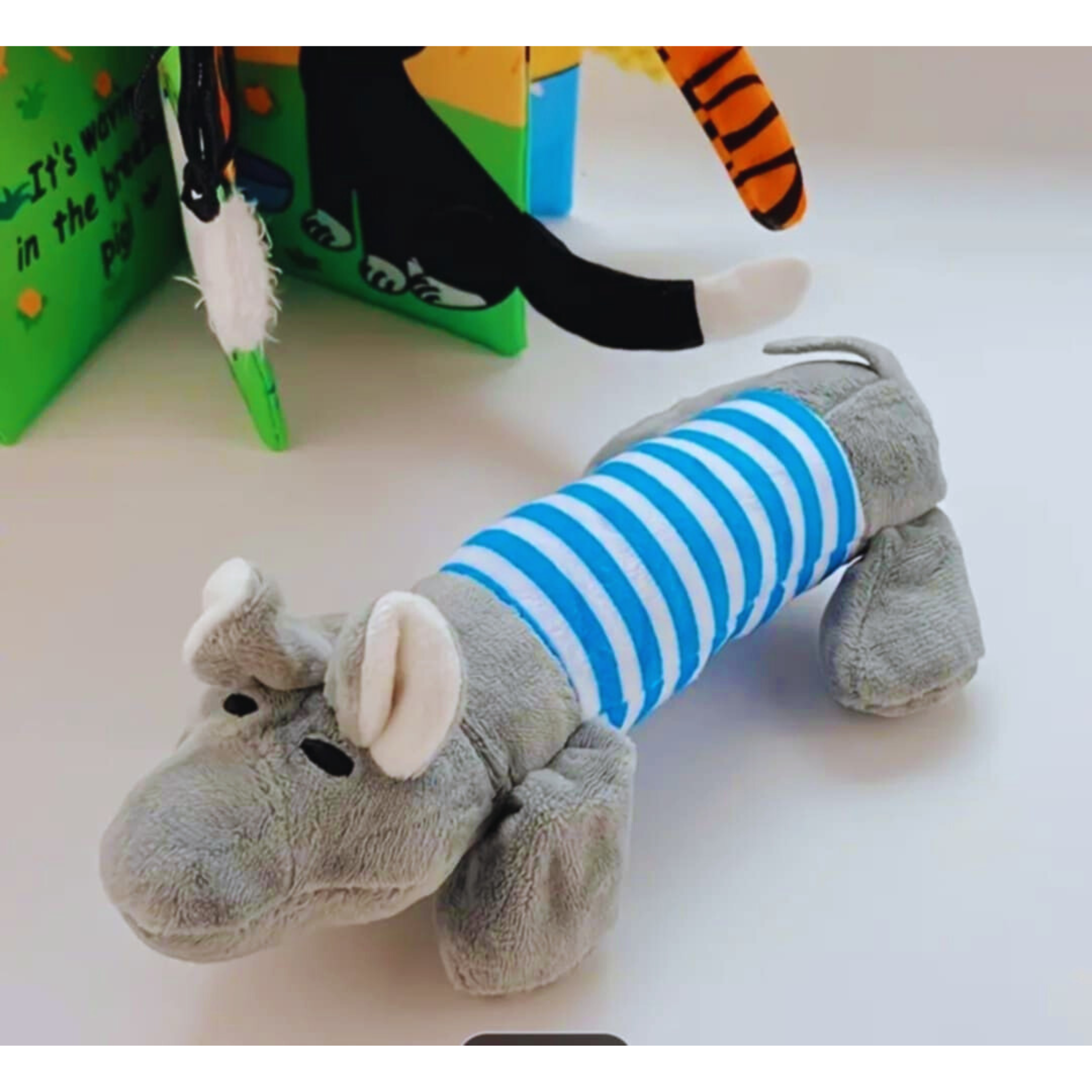 Pet/Dog Toy Blue Squeaky Plush Durable Grey/Blue ( 19/12 cm) ( 7.5/4.7 inch)