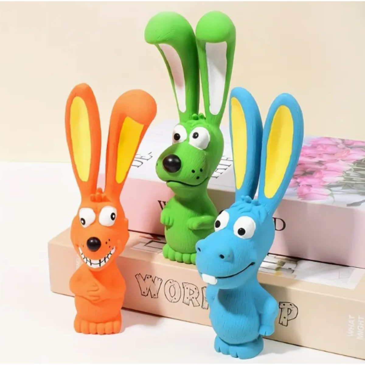 Bright & Squeaky Dog Toy Set (3-Pack) Light Chewers [Small, Medium Dogs]