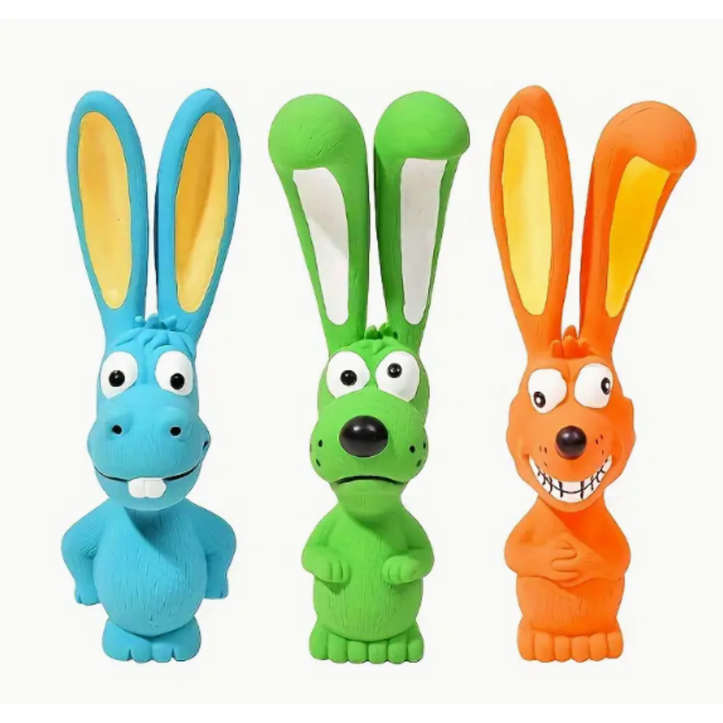 Bright & Squeaky Dog Toy Set (3-Pack) Light Chewers [Small, Medium Dogs]