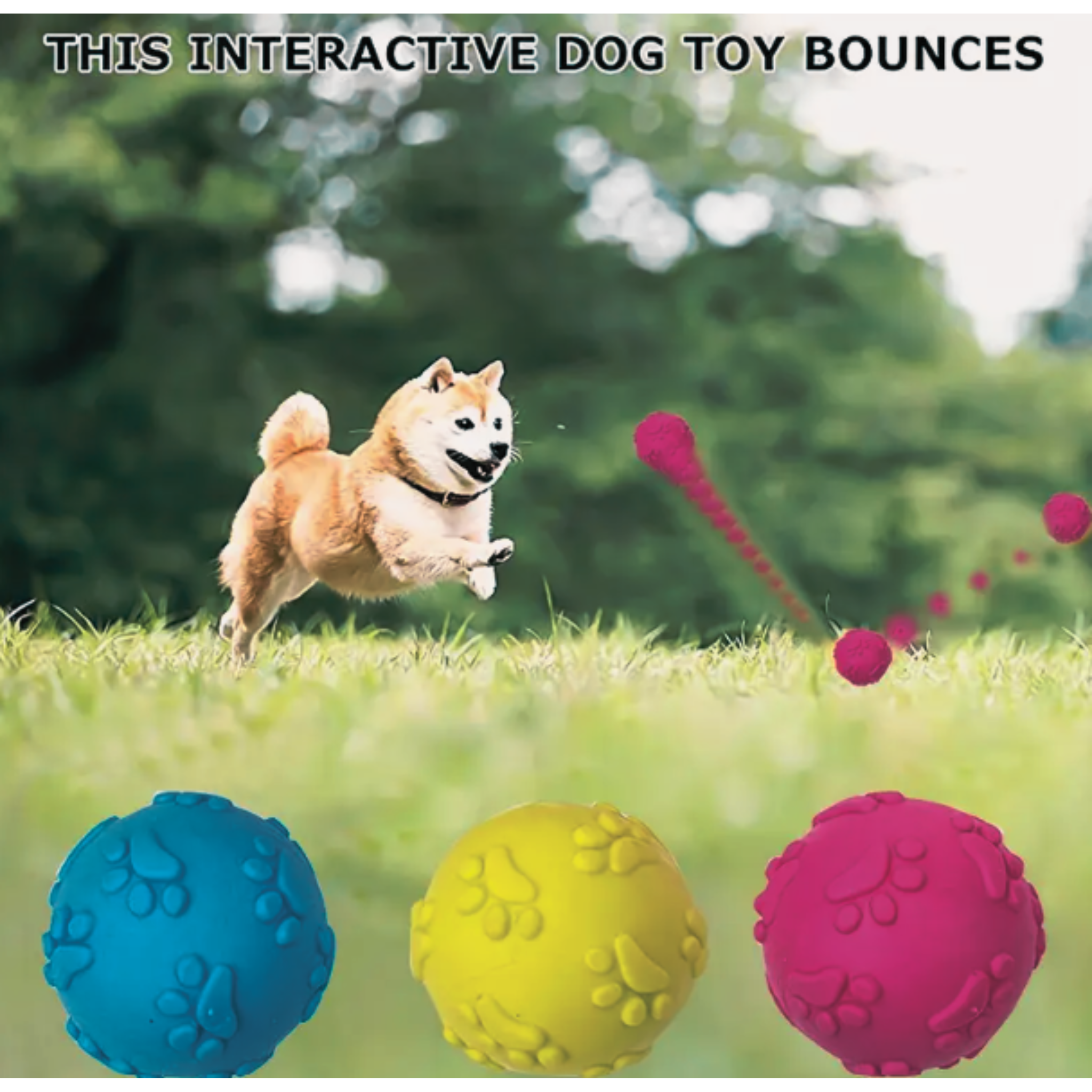 Ball Bouncy Squeeky Durable Rubber Ball