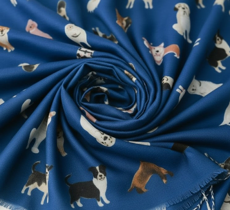 Ladies Women's Unisex Girl's Scarf Cute Dog Cartoon Print