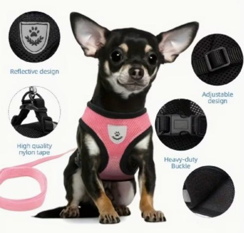 Dog Harness Soft Adjustable Reflective Comfortable Puppy Vest Mesh Cat/Small Pet