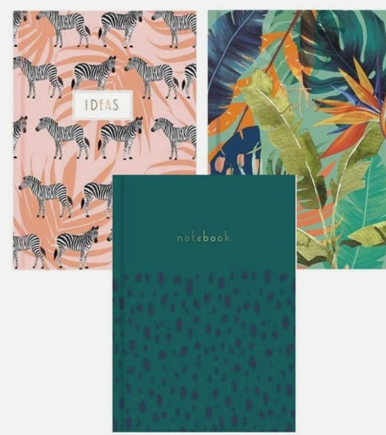 A6 LINED Hardback Notebook SAFARI STYLE  Pocket-Notepad Mini Journal