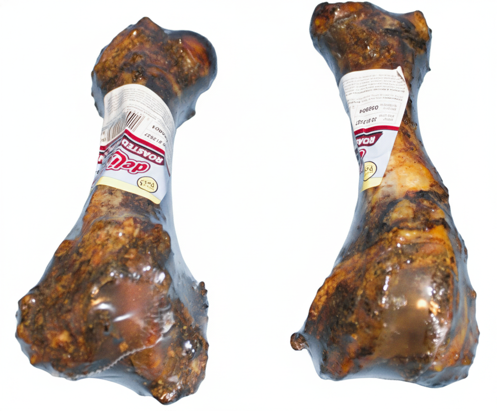 Large Roasted Dog Bones Pack Of 2 Natural Treat Chew Snack