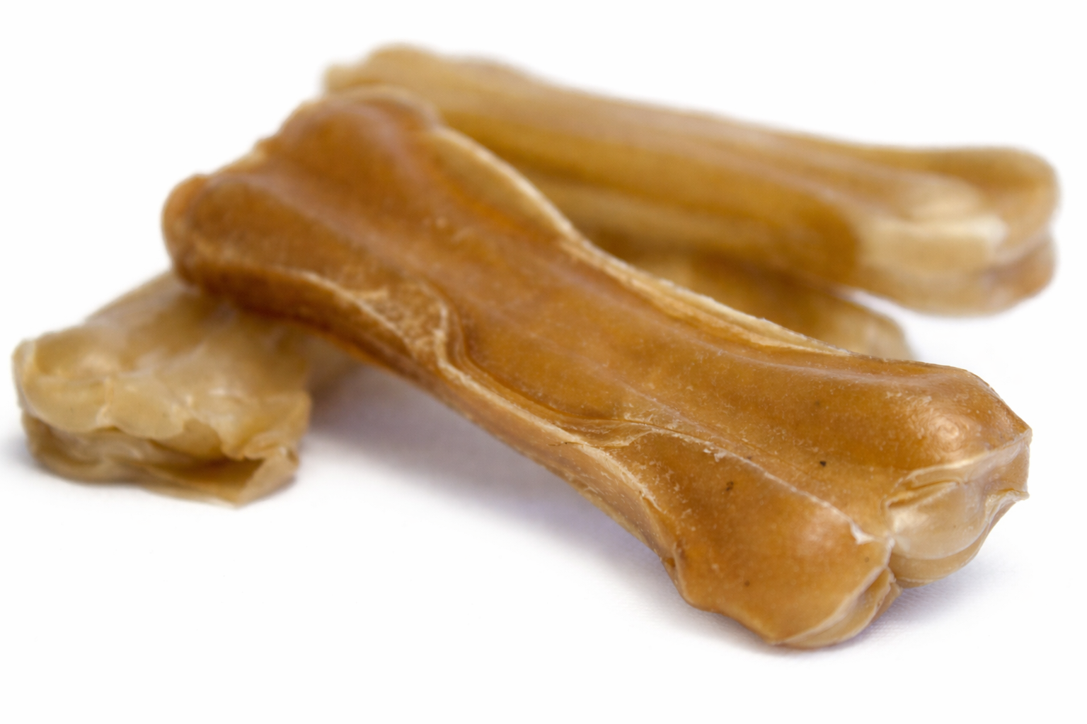 4 Pack Pressed Knuckle Bones Dog Treat Chew Rawhide Snack