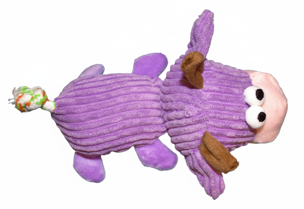 Interactive Purple Cow Toy Dog Plush Chew Tpy with Squeakers