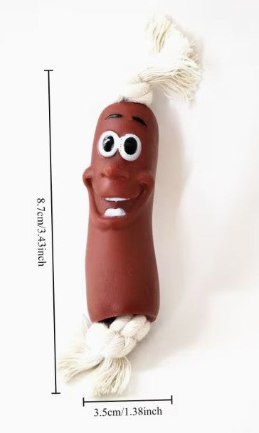 4 Sausages Dog Toy Sausage Puppy Chew Toy Interactive Novelty Toy